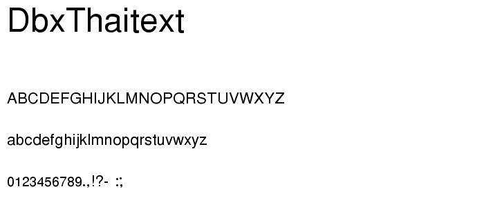 DBX ThaiText font